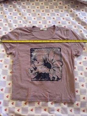Classic Mauve Floral Graphic Tee